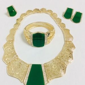 Jade and gold necklace